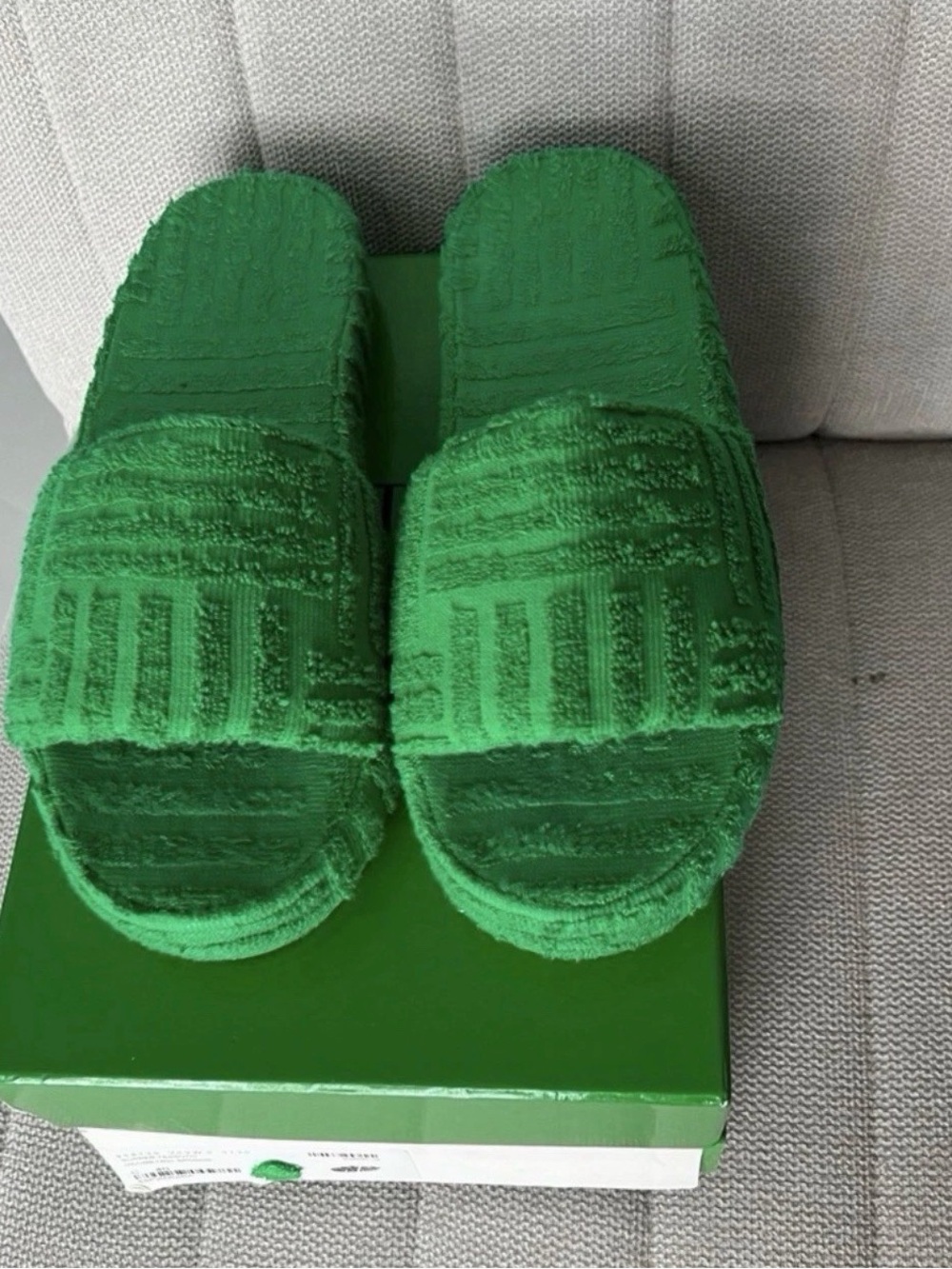 Bottega Veneta Sponge Green Slide Sandals